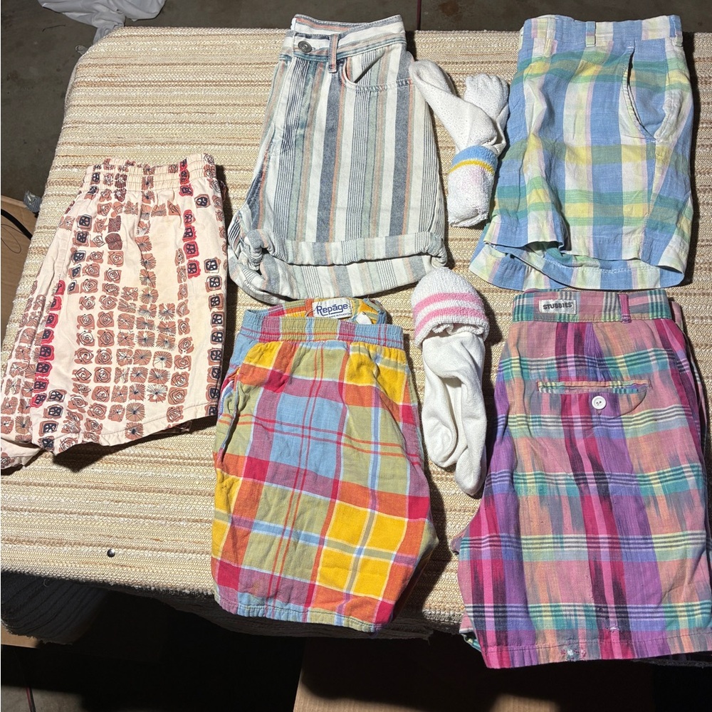 Lot of Colorful Plaid shorts